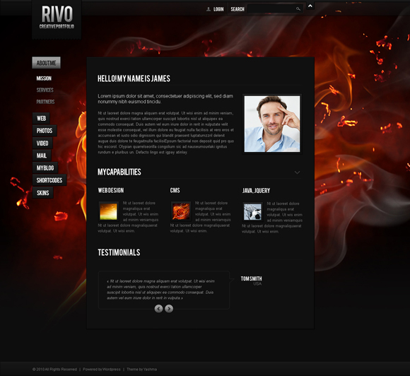 rivo 45 Elegant and Impressive Wordpress Themes of April 2011