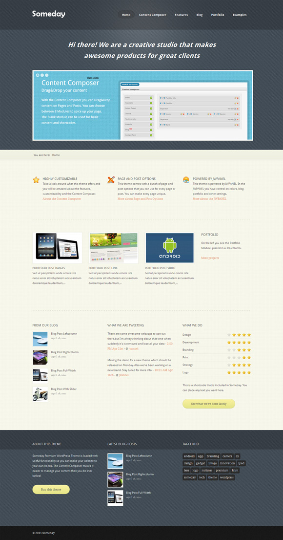 someday 45 Elegant and Impressive Wordpress Themes of April 2011