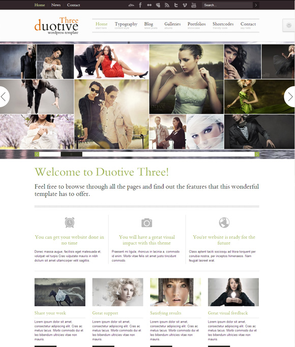 three duotive 45 Elegant and Impressive Wordpress Themes of April 2011