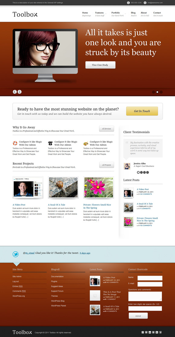 toolbox 45 Elegant and Impressive Wordpress Themes of April 2011