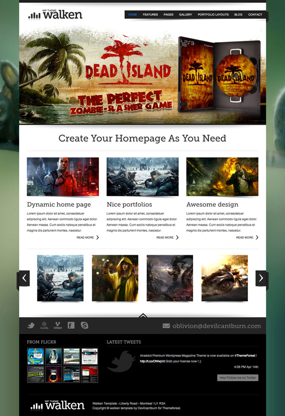 walken 45 Elegant and Impressive Wordpress Themes of April 2011