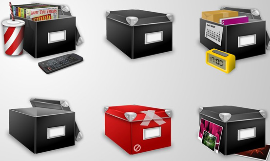 Boxes Icons Set