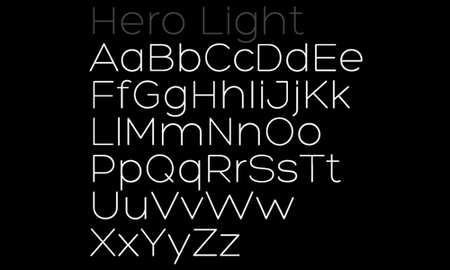 hero free font