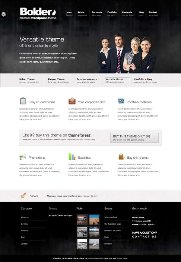 Bolder Premium Corporate & Portfolio WP Theme