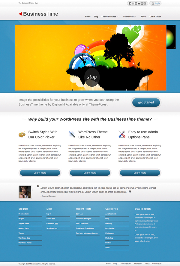 BusinessTime Professional WordPress Theme