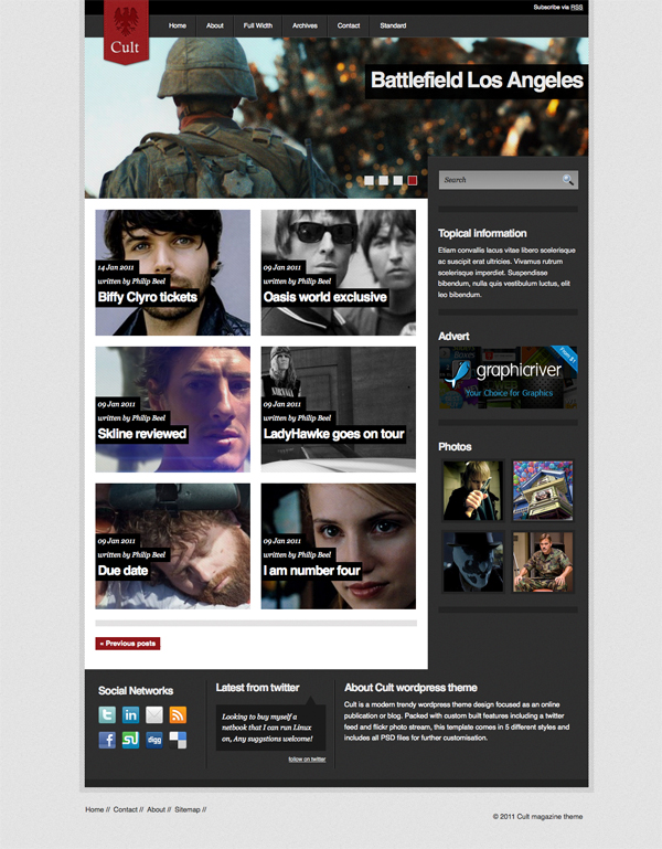 Cult Stylish WordPress Magazine Theme