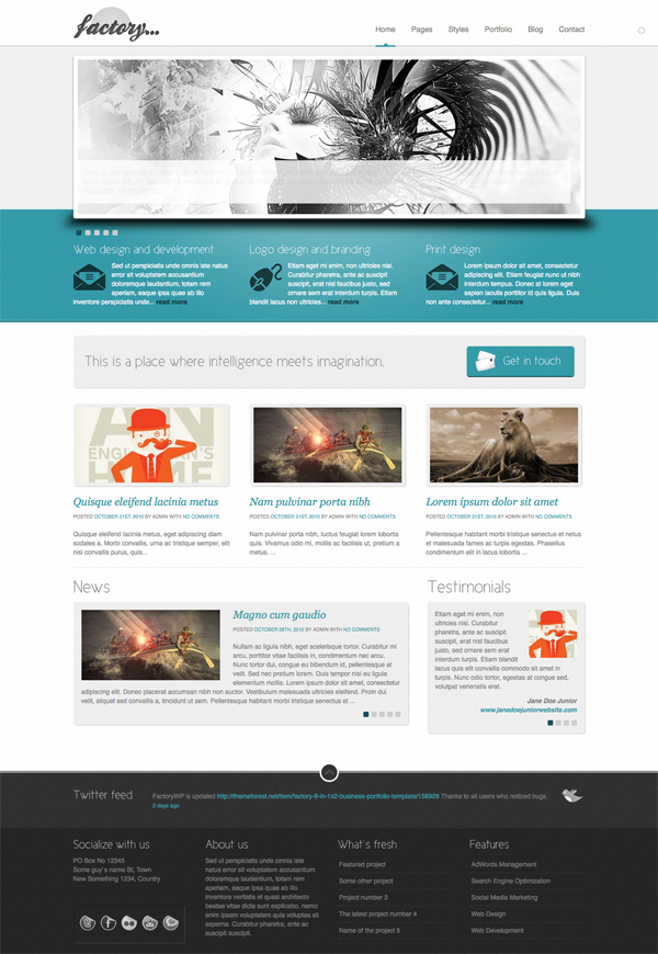 Factory Business Portfolio Themes