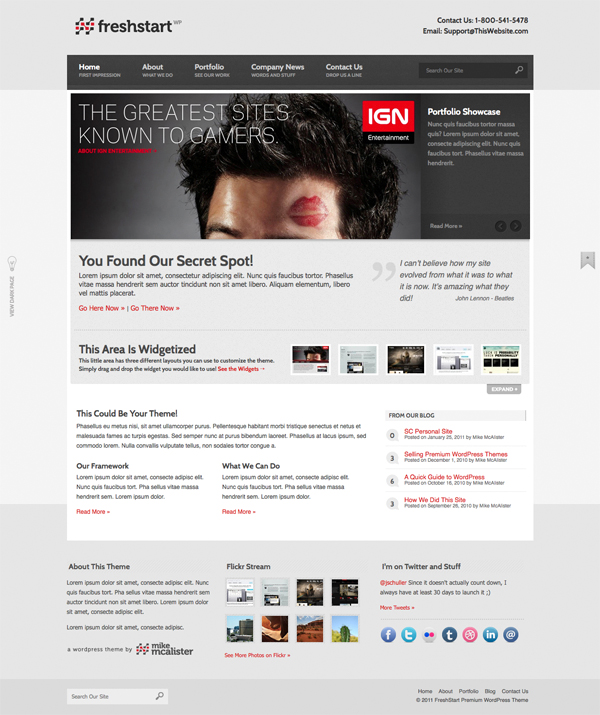 FreshStart WordPress Theme