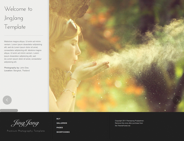 JingJang Premium Theme for Photography Portfolio