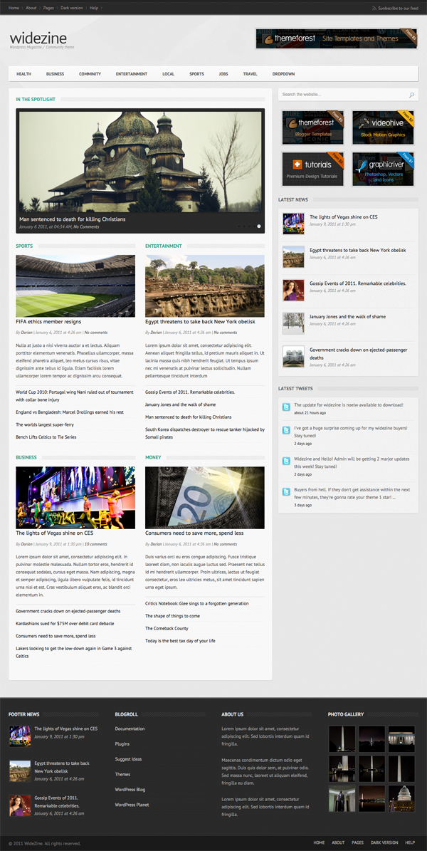 Widezine Magazine News Editorial Community WordPress Theme