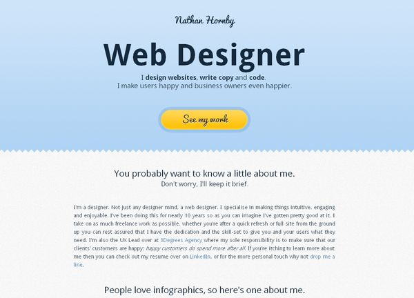 Single Page Portfolio Websites