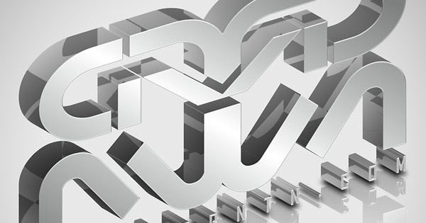 elegant glassy 3d typography 28 Fresh Photoshop Text Effect Tutorials