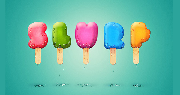 ice cream type treatment 28 Fresh Photoshop Text Effect Tutorials