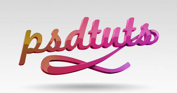 super glossy 3d typography effect 28 Fresh Photoshop Text Effect Tutorials