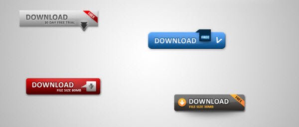 clean download buttons pack 38 Call to Action Button Templates That Really Stand Out