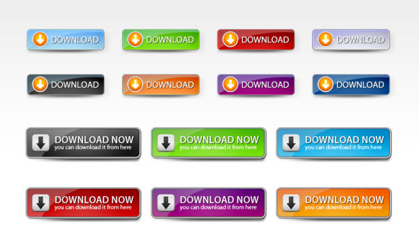 web 20 download buttons set 38 Call to Action Button Templates That Really Stand Out