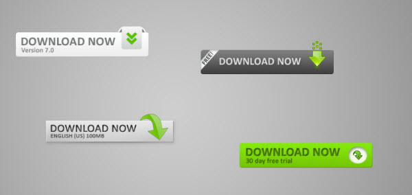 web20 download buttons 38 Call to Action Button Templates That Really Stand Out