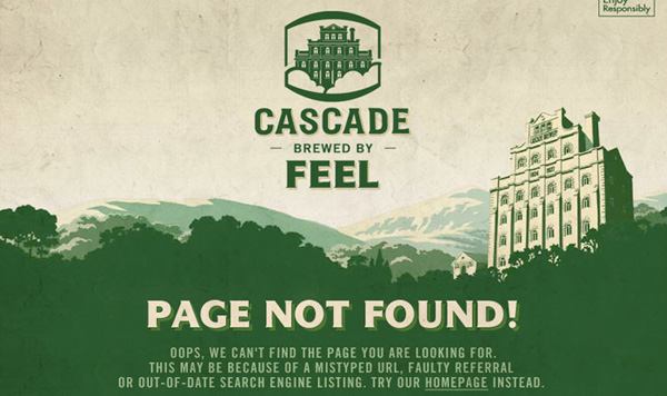 Cascade Brewery Co 40 Clever Yet Creative 404 Error Designs