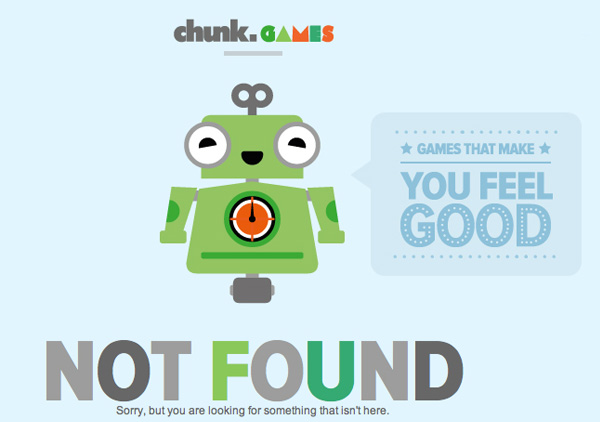 chunk games 40 Clever Yet Creative 404 Error Designs