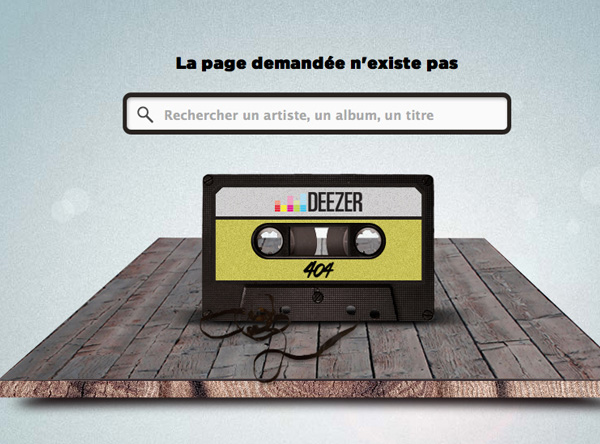 deezer 40 Clever Yet Creative 404 Error Designs