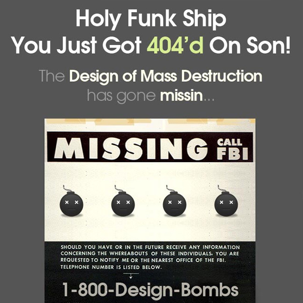 designbombs 40 Clever Yet Creative 404 Error Designs