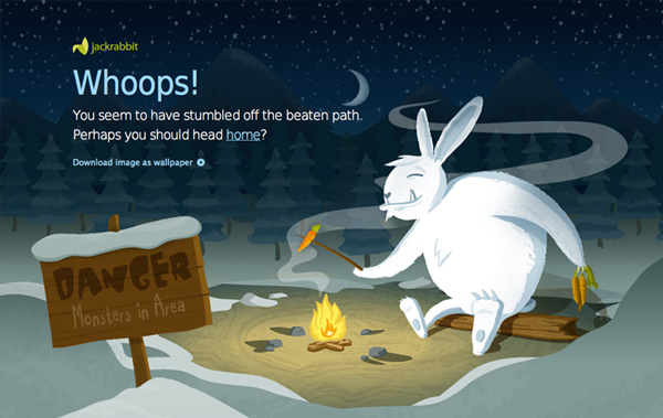 jackrabbit 40 Clever Yet Creative 404 Error Designs