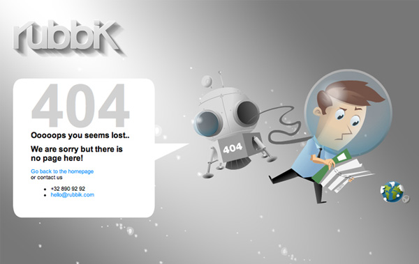 rubbik 40 Clever Yet Creative 404 Error Designs