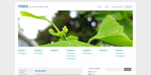 Free HTML5/CSS3 WordPress 3.1+ Theme With Responsive Layout: Yoko