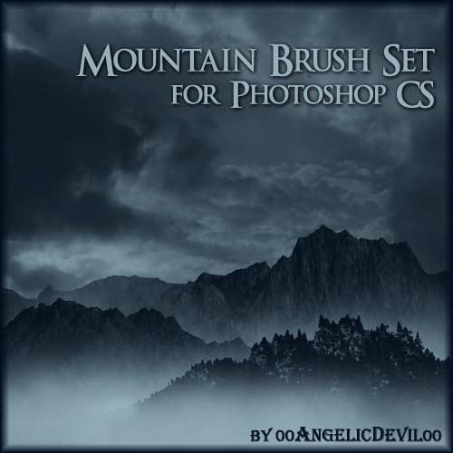 free photoshop mountain brushes