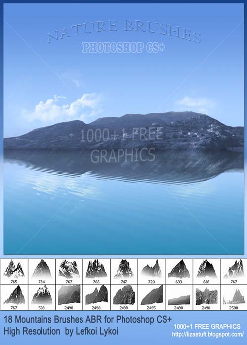 free photoshop mountain brushes