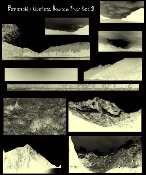 free photoshop mountain brushes