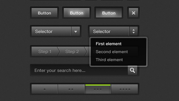 black user interface 60 Most Wanted Design Freebies of The Year 2011