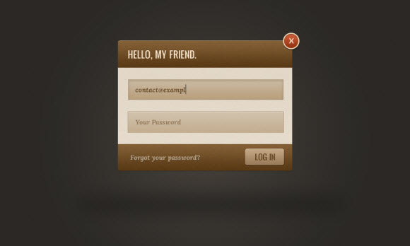 login modal box 60 Most Wanted Design Freebies of The Year 2011