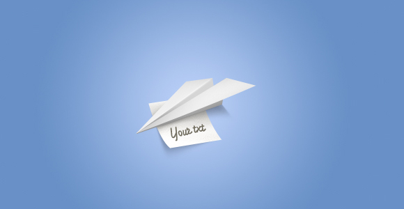 paper airplane with a note 60 Most Wanted Design Freebies of The Year 2011