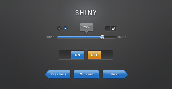 shiny blue ui 60 Most Wanted Design Freebies of The Year 2011