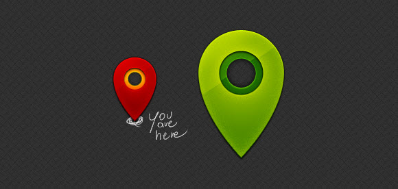 shiny little map pins 60 Most Wanted Design Freebies of The Year 2011