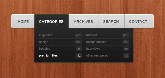 simple navigation menu 60 Most Wanted Design Freebies of The Year 2011