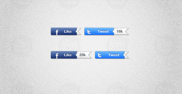 sliding twitter and facebook counter 60 Most Wanted Design Freebies of The Year 2011