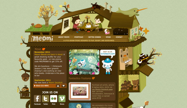 meomi cloud house Showcase of Eco friendly (Green) Website Designs