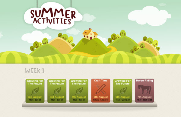 summer activities Showcase of Eco friendly (Green) Website Designs