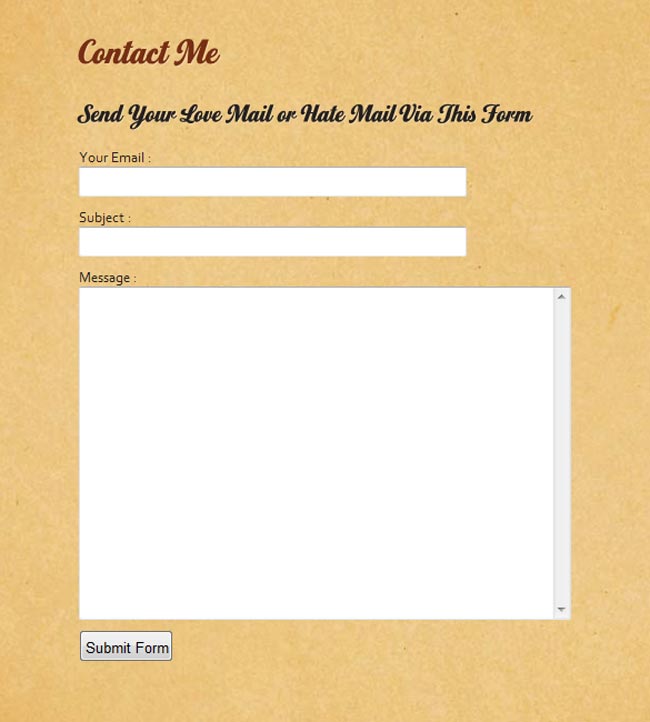 25 Amazingly Creative Contact Forms