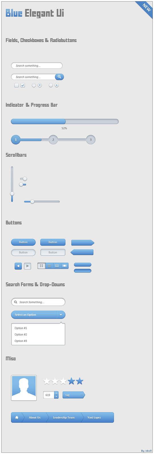 psd ui web elements