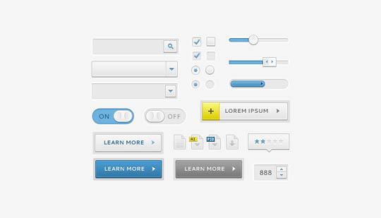 psd ui web elements