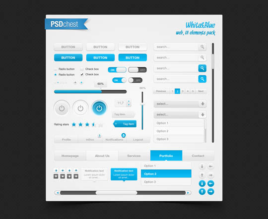 psd ui web elements