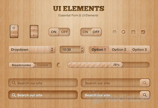 psd ui web elements