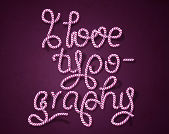 HOW TO CREATE CANDY CANE TYPOGRAPHY