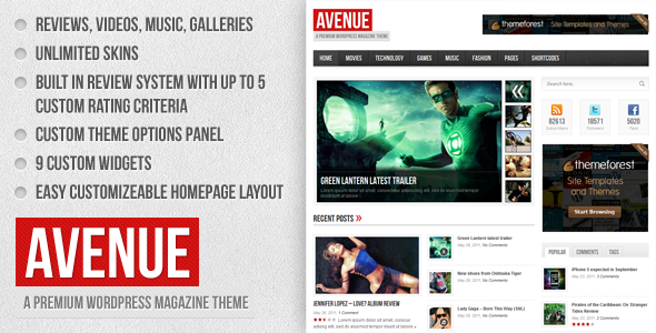 avenue The Best 50 Premium Wordpress Themes of 2011