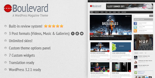 boulevard The Best 50 Premium Wordpress Themes of 2011