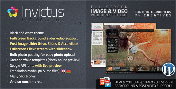 invictus The Best 50 Premium Wordpress Themes of 2011