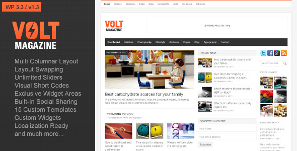 volt The Best 50 Premium Wordpress Themes of 2011